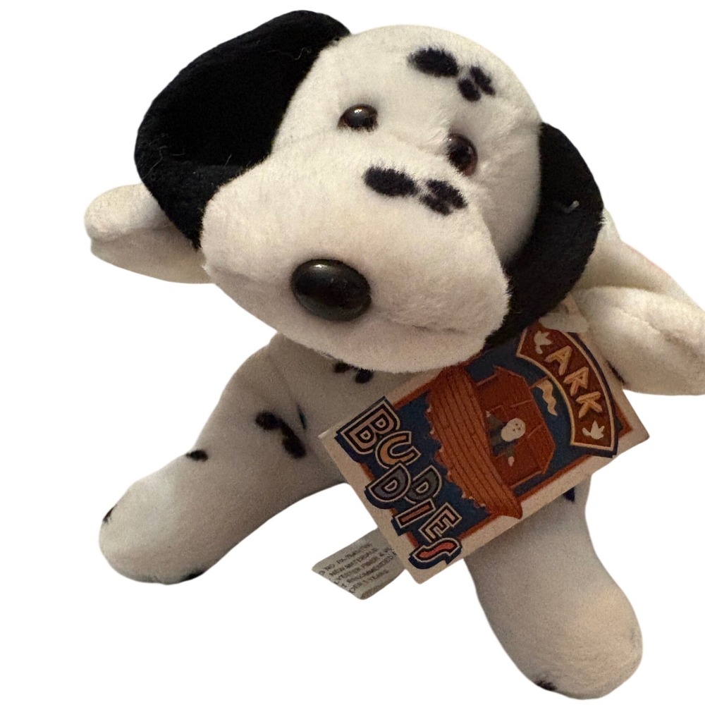 Vintage Ark Buddies Sparky Dalmatian Dog Plush Bean Bag Toy Russ Berrie BW